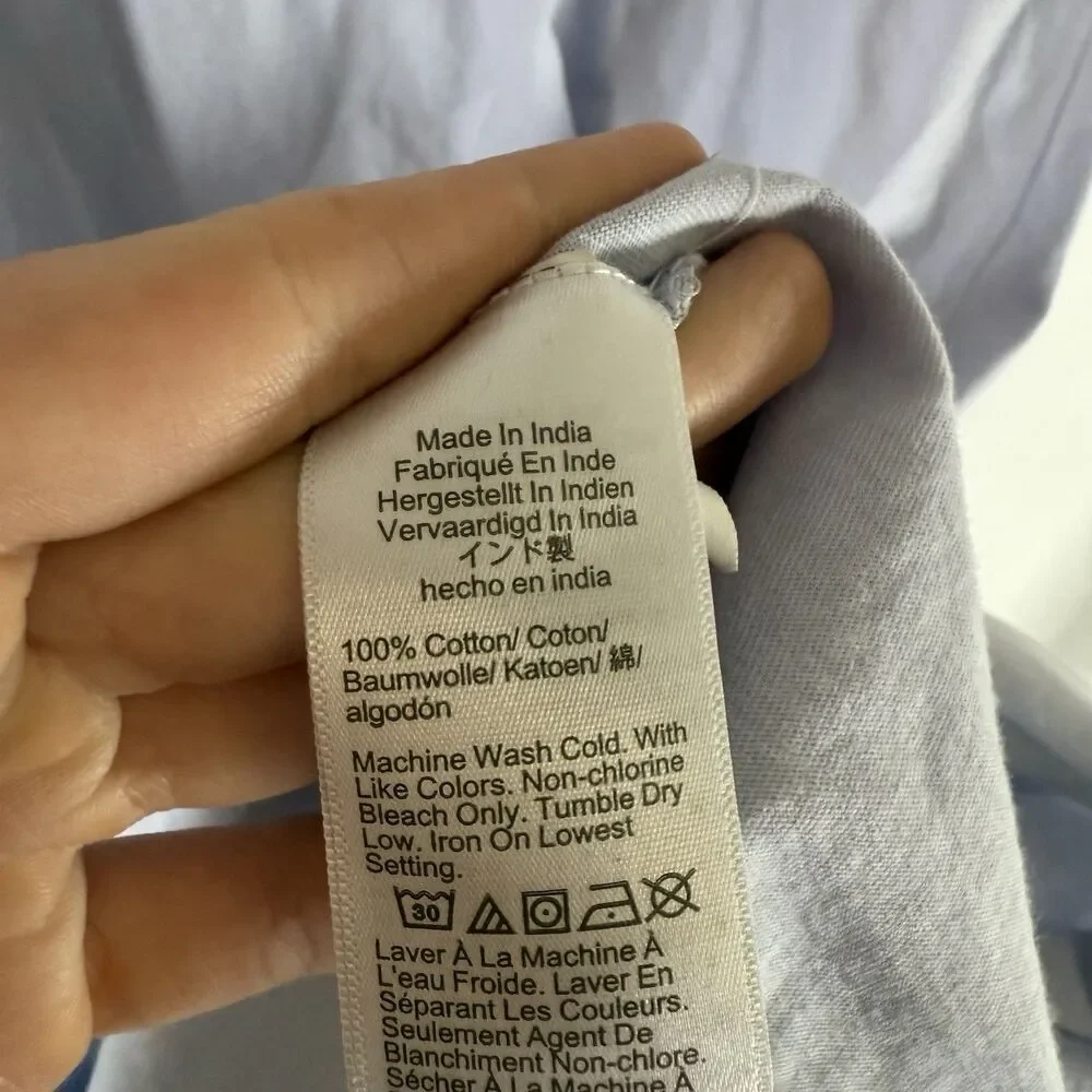 J. Crew Mini Dress Women's Small Light Blue Short Sleeve Tiered Round Neck